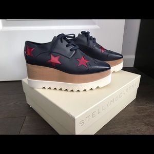 StellaMcCartney ElysePlatformOxfords,Blue/Red 39.5